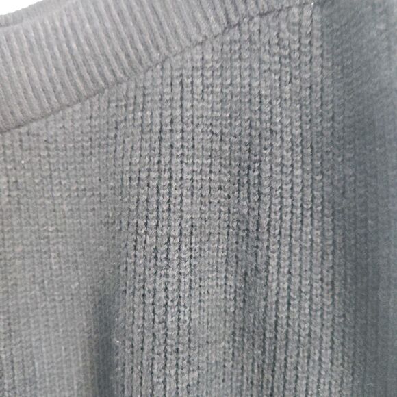 New Gap Large Pants CashSoft Shaker-Stitch Sweater Black Cotton Wide Leg Pull On - Picture 9 of 16